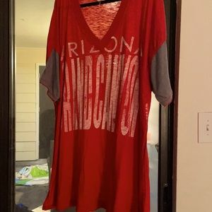 Red “Arizona Grand Canyon” free people shirt xs